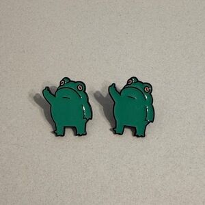 Middle Finger Frog Enamel Pins w/ bonus